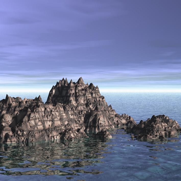 Computer Generated Image of an Island